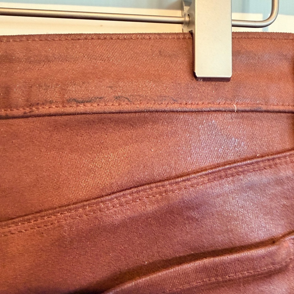 L'AGENCE Kendra Coated Chocolate Flare Pants - Picture 7 of 12